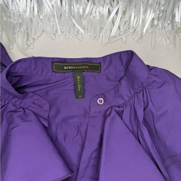 BCBGMaxAzria Purple Ruffled Blouse - Picture 2 of 3